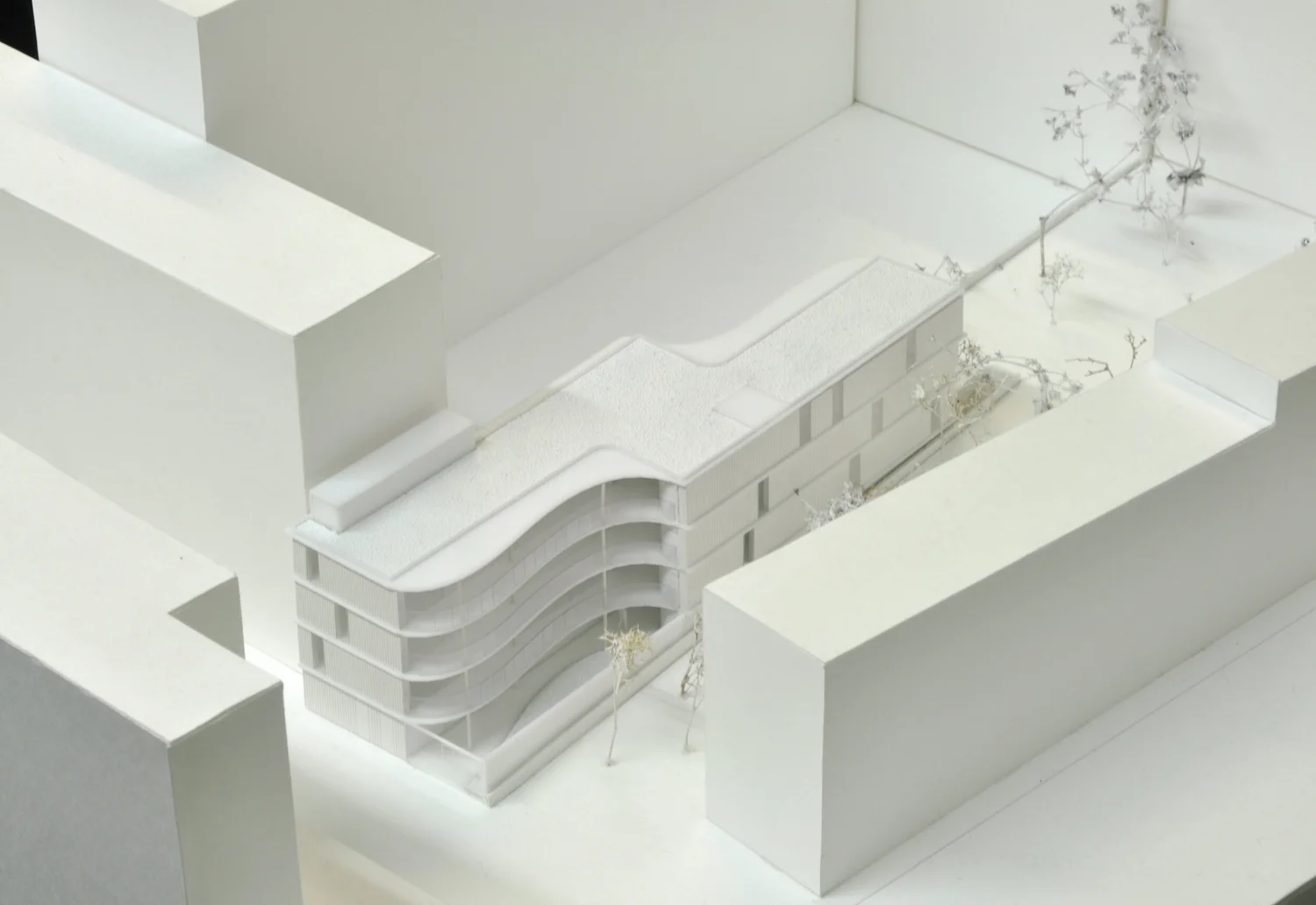 Maquette de site, plexiglass découpé au laser